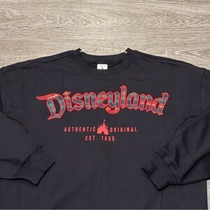 Disney Parks Disneyland Plaid Classic Logo Oversized Sweatshirt NWT